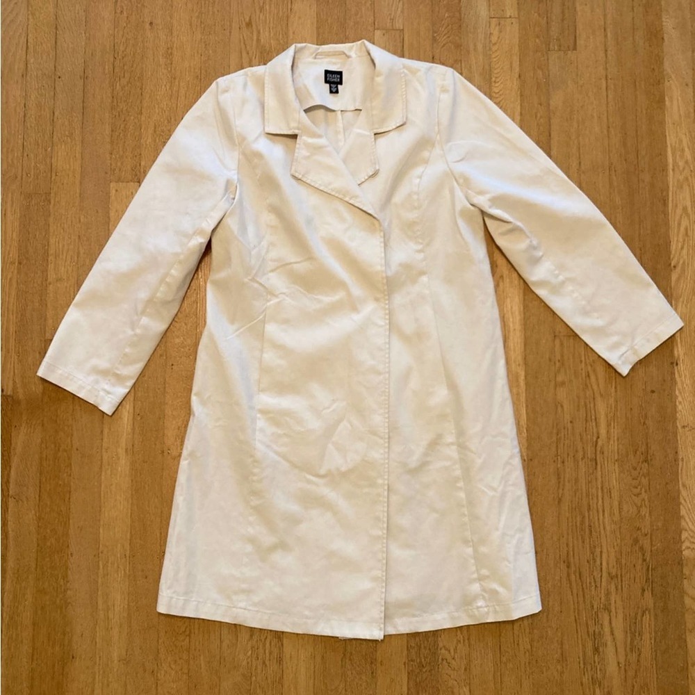 Trench coat | Eileen Fisher | cream off-white | medium